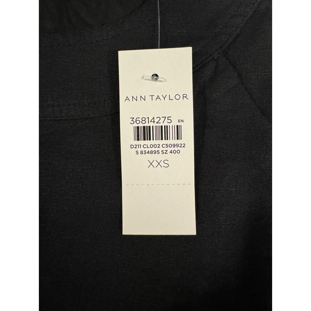 Ann Taylor Black Embroidered Sleeveless Top - Size XXS, NWT - Picture 9 of 12